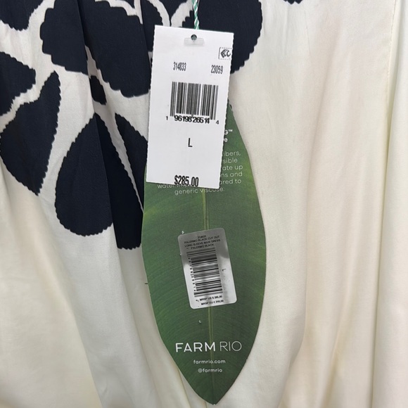 FARM Rio Palermo Floral Long Sleeve cutout Dress size L - Picture 6 of 13